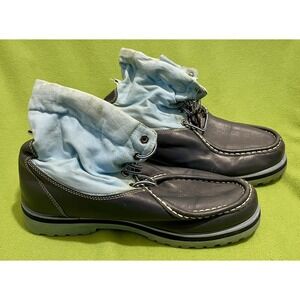 Size 13 Men's Buffalino B Boots Navy Blue Leather